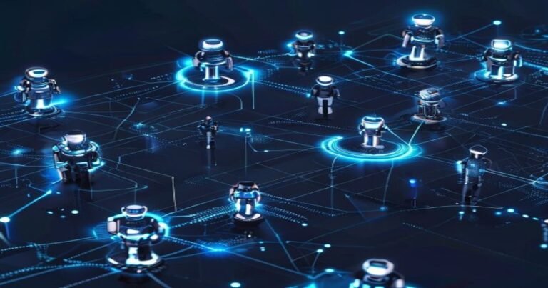 Rede de agentes de IA autônomos conectados
